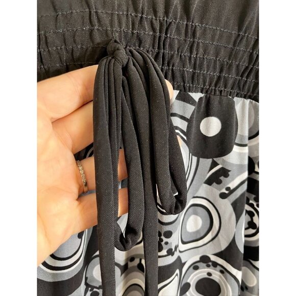 Retro Funky Disco Top L Black Artsy Classic Chic Preppy Indie Folk Neutral 80s - Picture 4 of 10